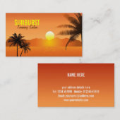 Carte de visite de palmiers (Devant / Derrière)