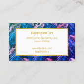 CARTE DE VISITE DE PALMIERS TROPICAUX MIAMI (Dos)