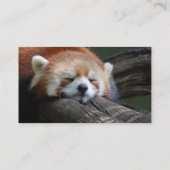 Carte de visite de panda rouge de sommeil (Dos)