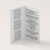 Carte de visite de Pane Lingua Gloriosi (Intérieur)