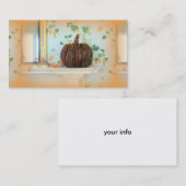 carte de visite de panier citrouille colonial (Devant / Derrière)