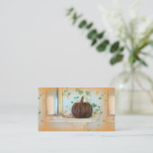 carte de visite de panier citrouille colonial (Debout devant)