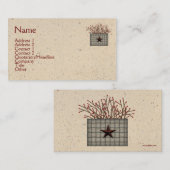 Carte de visite de panier principal (Devant / Derrière)