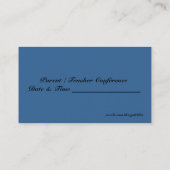 Carte de visite de panneau de craie du professeur (Dos)