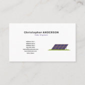 Carte de visite de panneaux solaires (Dos)