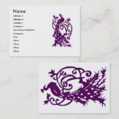 carte de visite de paon (Devant / Derrière)