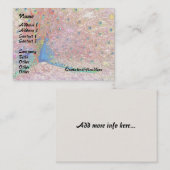 Carte de visite de paon d'arc-en-ciel (Devant / Derrière)