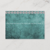 Carte de visite de paon de boutique (Dos)