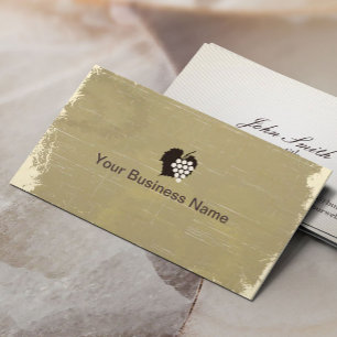 Carte de visite de papier âgé d'établissement