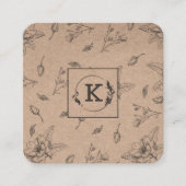 Carte de visite de papier d'artisanat botanique mo (Devant)