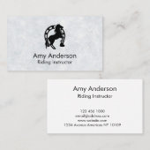 Carte de visite de papier de soie pour instructeur (Devant / Derrière)