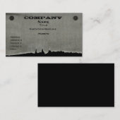 Carte de visite de papier déchiré, gris (Devant / Derrière)