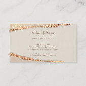 Carte de visite de papier déchiré or (Dos)