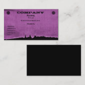 Carte de visite de papier déchiré, violet (Devant / Derrière)