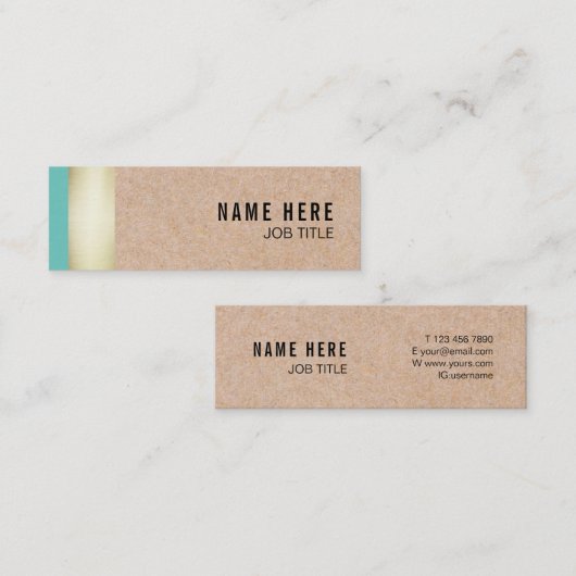 Carte de visite de Papier d'emballage de rayure à (Devant / Derrière)