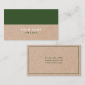 Carte de visite de Papier d'emballage IMPRIMÉ par (Devant / Derrière)