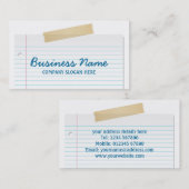 Carte de visite de papier lié (Devant / Derrière)