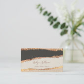 Carte de visite de papier noir or (Debout devant)