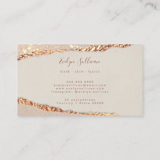 Carte de visite de papier noir or (Dos)