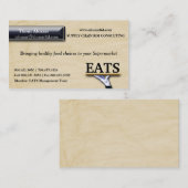 Carte de visite de papier texturisé de Faux à la (Devant / Derrière)