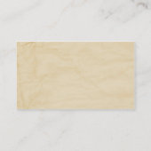 Carte de visite de papier texturisé de Faux à la (Dos)