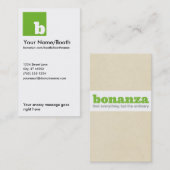 Carte de visite de papier vertical exceptionnel (Devant / Derrière)