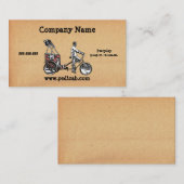 Carte de visite de papier vintage de Pedicab (Devant / Derrière)