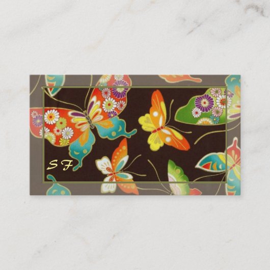Carte de visite de papillon (Devant)