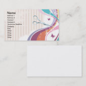 Carte de visite de papillon de salon de coiffure (Devant / Derrière)