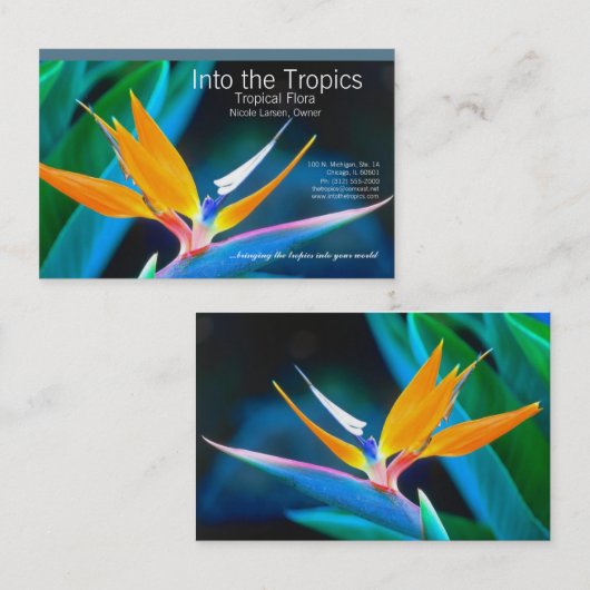 carte de visite de paradis (Devant / Derrière)