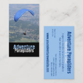 Carte de visite de parapentisme (Devant / Derrière)
