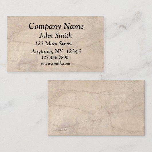 Carte de visite de parchemin (Devant / Derrière)