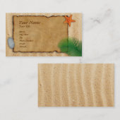 Carte de visite de parchemin de sable de plage (Devant / Derrière)