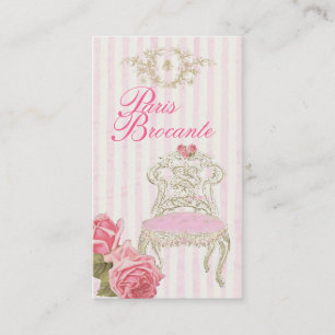 Carte de visite de Paris Brocante