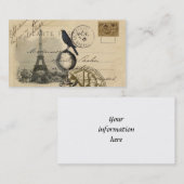Carte de visite de Paris de globe de corneille (Devant / Derrière)