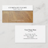 Carte de visite de parquet en bois (Devant / Derrière)