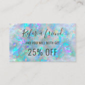 carte de visite de parrainage inspirée de l'opale (Devant)