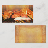 Carte de visite de partie de BBQ (Devant / Derrière)