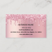 Carte de visite de Parties scintillant à goutte ro (Dos)