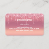 Carte de visite de Parties scintillant à goutte ro (Dos)