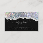 Carte de visite de parties scintillant argenté (Dos)