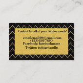 Carte de visite de Parties scintillant Black et Go (Dos)