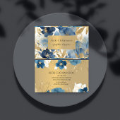 Carte de visite de Parties scintillant Blue Gold