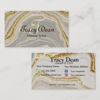 Carte de visite de Parties scintillant Blush Pink