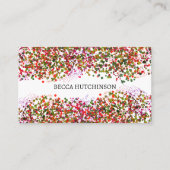 Carte de visite de parties scintillant Confetti (Devant)