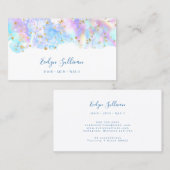 carte de visite de parties scintillant couleur pas (Devant / Derrière)