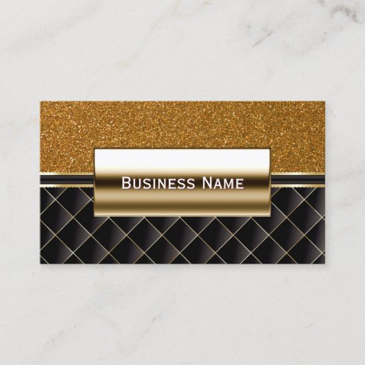 Carte de visite de Parties scintillant de luxe Bla (Devant)