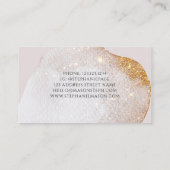 Carte de visite de Parties scintillant d'or Aquare (Dos)