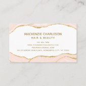 Carte de visite de Parties scintillant doré rose p (Dos)