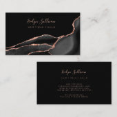 Carte de visite de parties scintillant en or rose